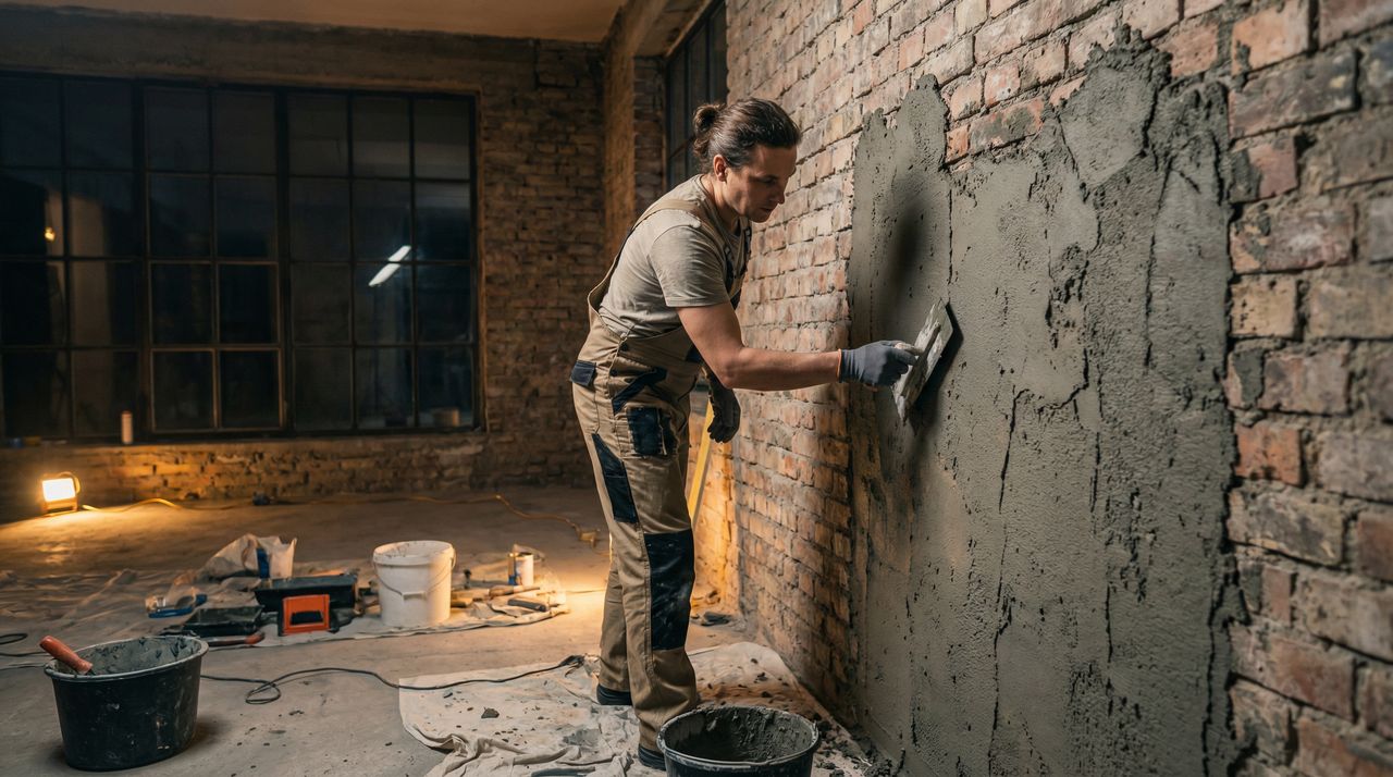 糖心Vlog - 粗糙混凝土质感墙面涂装生活视频